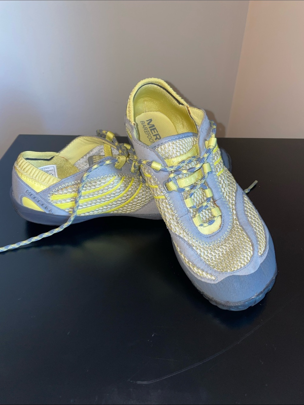Merrell Yellow and Gray Womens Barefoot Shoes